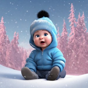 The baby in the snow