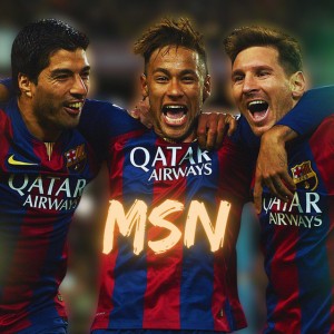 MSN Legends in Gold (Messi, Suarez, Neymar)